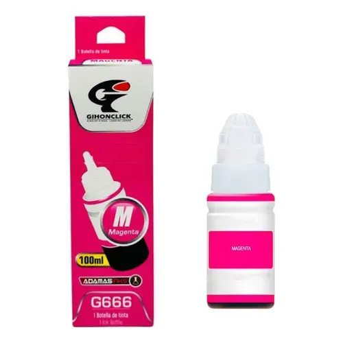 TINTA GENÉRICO GIHONCLICK G666 MAGENTA 100ML PARA L110/L200/L210/L300/L350/L355/L555/L550/L800